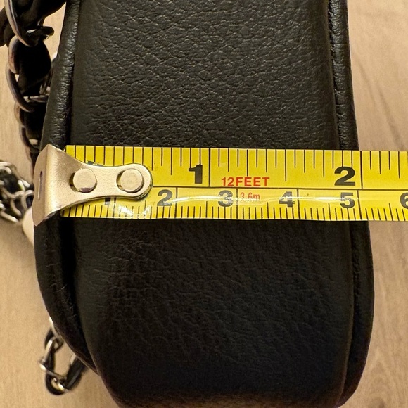 NWT Rampage Black Faux Leather Crossbody Bag Floral Embroidery Silver Hardware - Picture 7 of 7